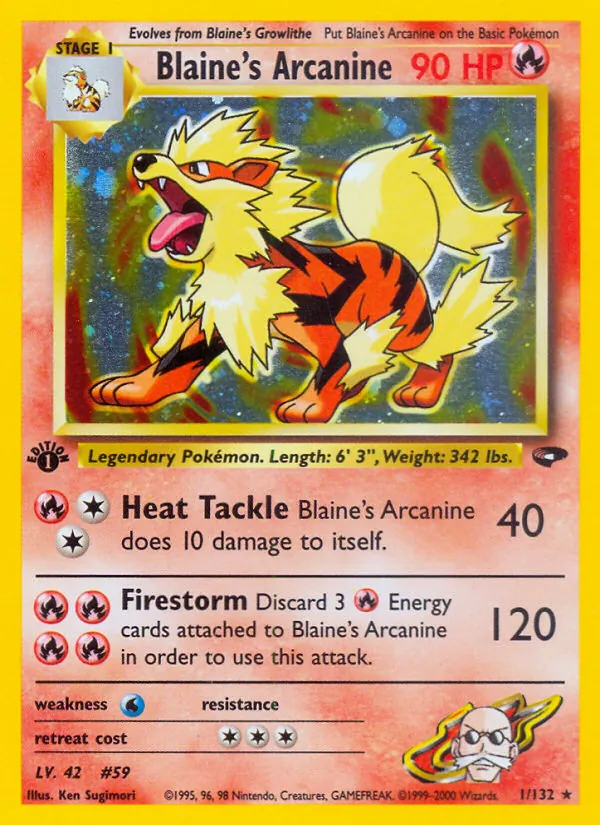 Blaine's Arcanine, Gym Booster 2: Challenge from the Darkness
