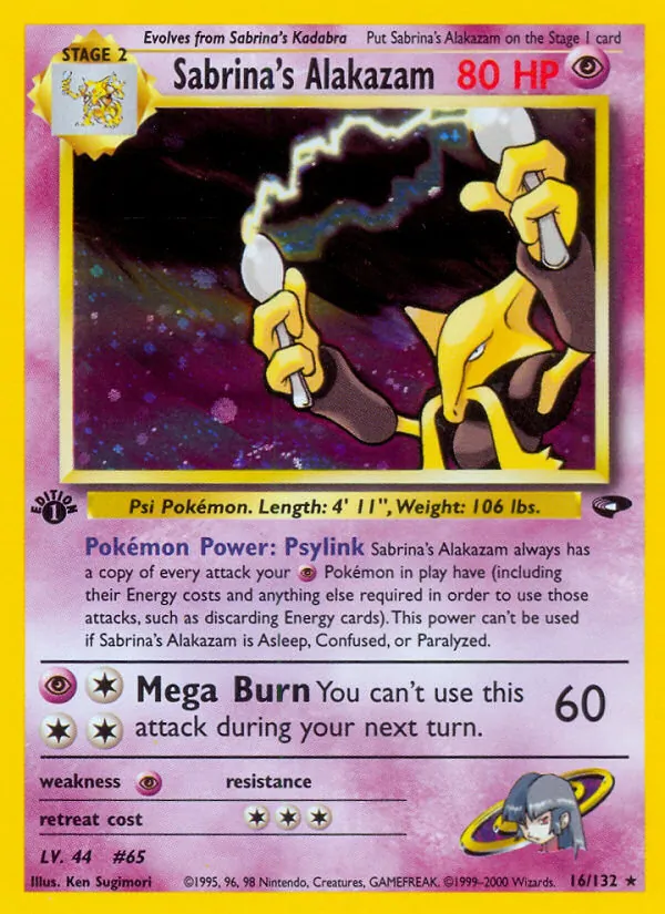 Sabrina's Alakazam, Gym Booster 2: Challenge from the Darkness