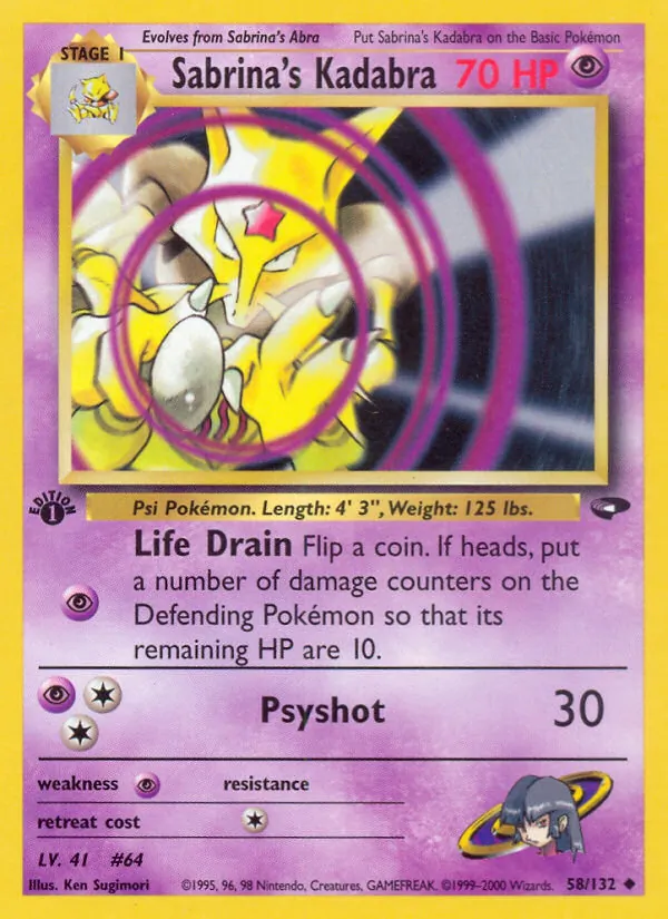 Sabrina's Kadabra, Gym Booster 2: Challenge from the Darkness