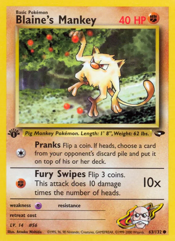 Blaine's Mankey, Gym Booster 2: Challenge from the Darkness