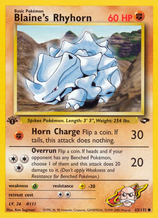 Blaine's Rhyhorn, Gym Booster 2: Challenge from the Darkness