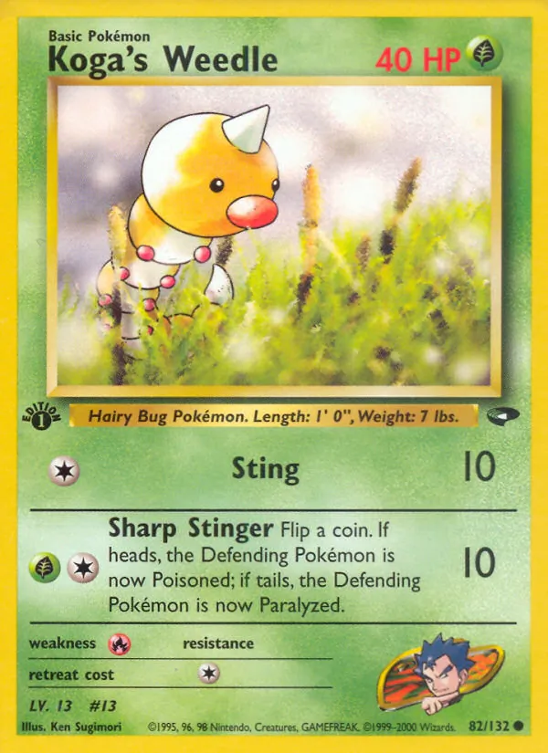 Koga's Weedle, Gym Booster 2: Challenge from the Darkness
