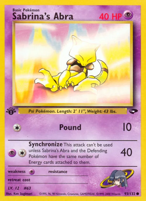 Sabrina's Abra, Gym Booster 2: Challenge from the Darkness