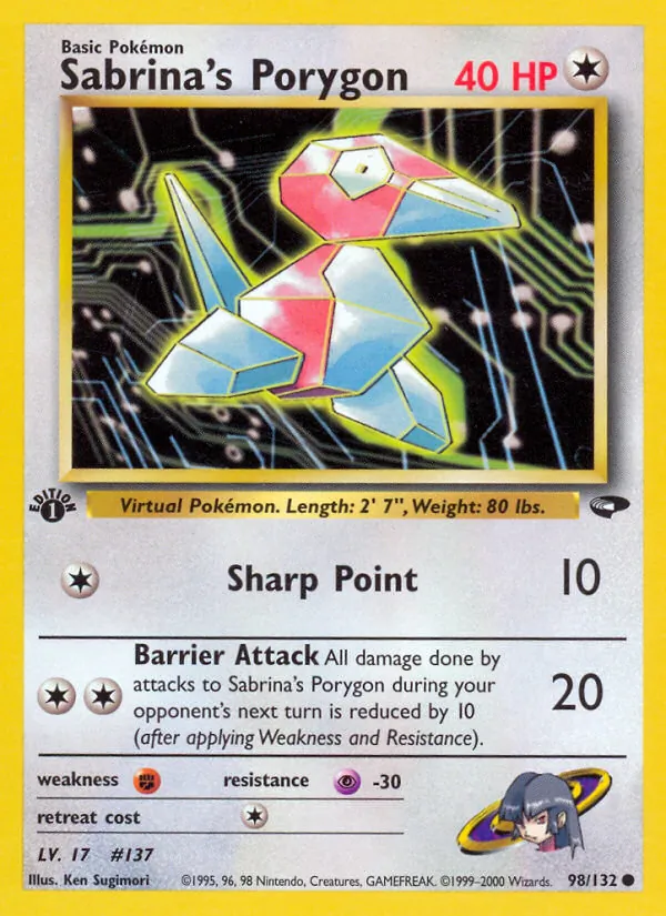 Sabrina's Porygon, Gym Booster 2: Challenge from the Darkness